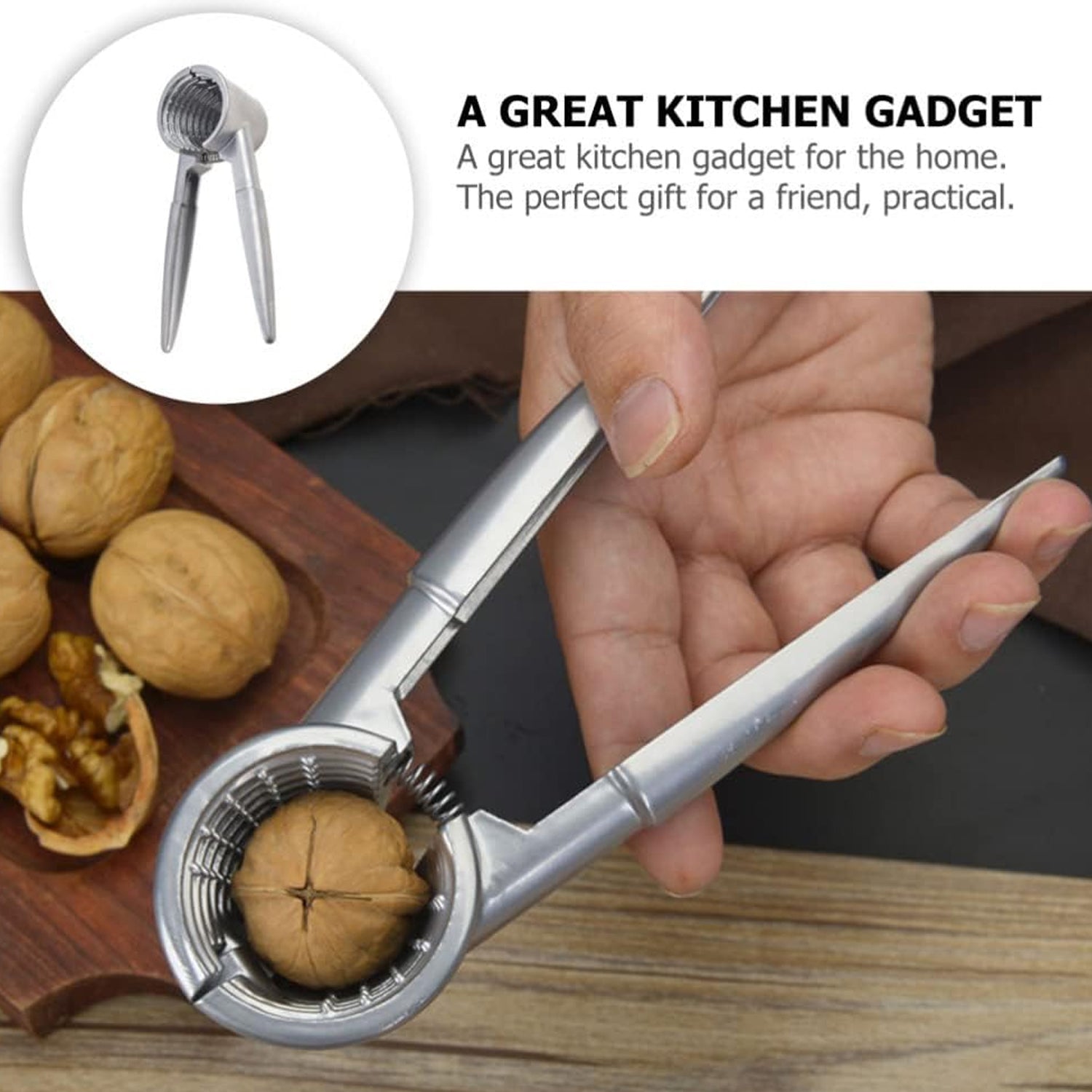 1782 Walnut Cracker, Luxury Die Cast Stainless Alloy Nut Cutter Walnut Clamp Plier Portable Smart Walnut Akhrot Pincers Bottle Opener for Pecans, Almonds, Brazil Nuts 1782 Walnut Cracker, Luxury Die Cast Stainless Alloy Nut Cutter Walnut Clamp Plier Portable Smart Walnut Akhrot Pincers Bottle Opener for Pecans, Almonds, Brazil Nuts